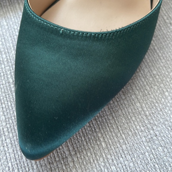 Beautiful green satin heels size 6 - Picture 3 of 6